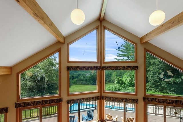 room details with beamed ceiling