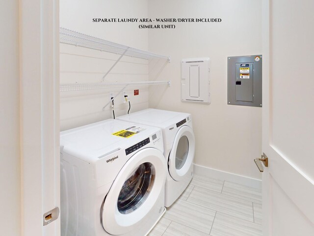 1 Longview Dr Unit 207, Atkinson, NH 03811 - laundry area with electric panel and washer and clothes dryer