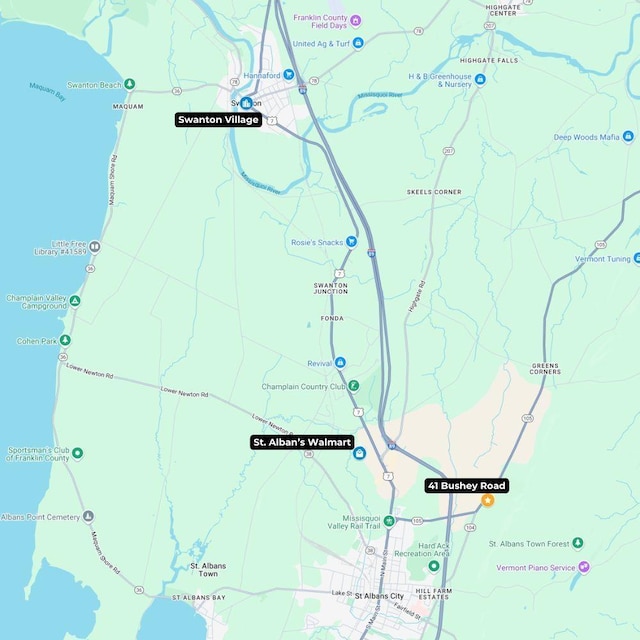 map of property with streets / nearby areas