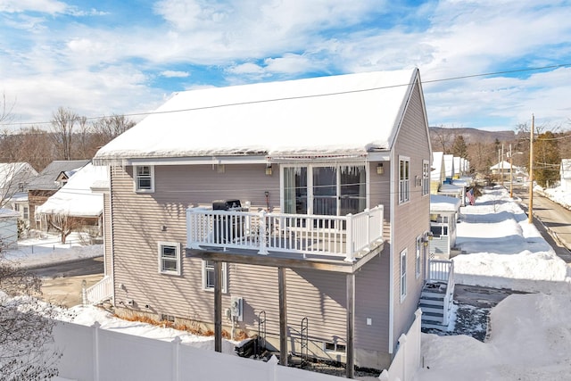 exterior space with a balcony