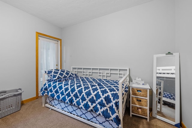 bedroom featuring carpet floors