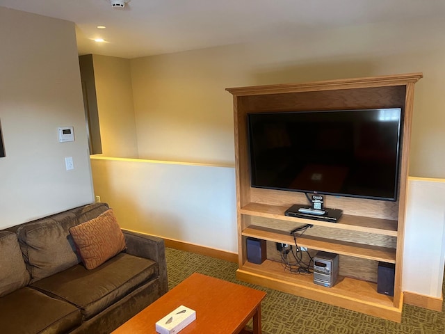 view of carpeted living room