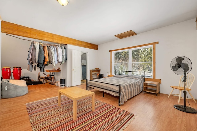 bedroom featuring hardwood / wood-style flooring