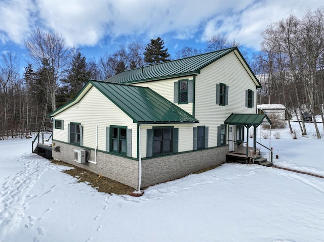 view of snowy exterior