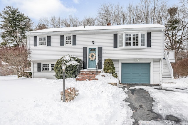 split foyer home with a garage