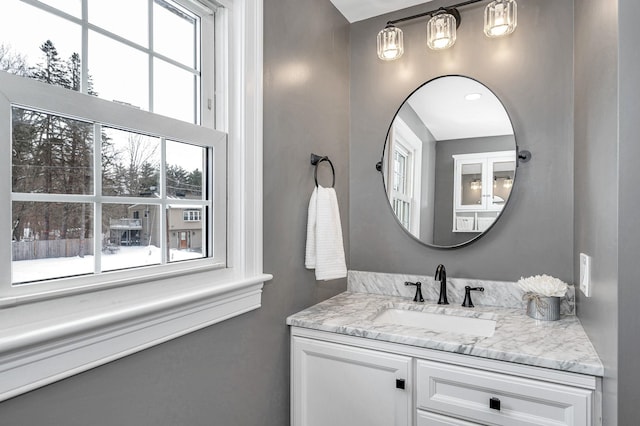 bathroom featuring vanity