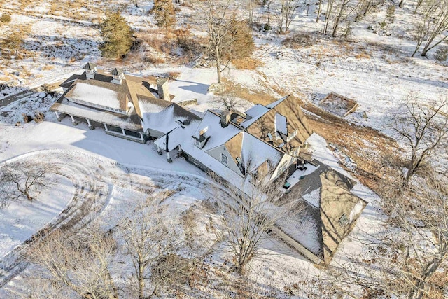 view of snowy aerial view