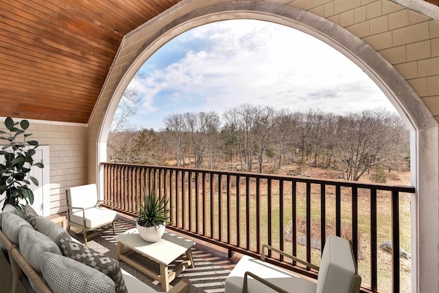 balcony with an outdoor living space