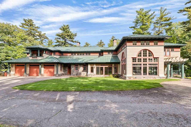 view of building exterior featuring a garage