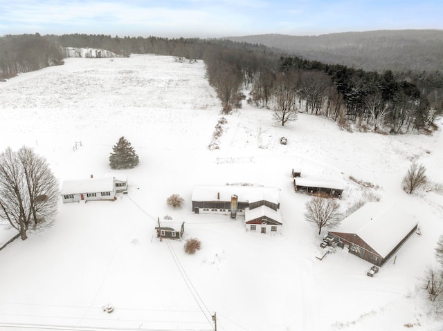 view of snowy aerial view