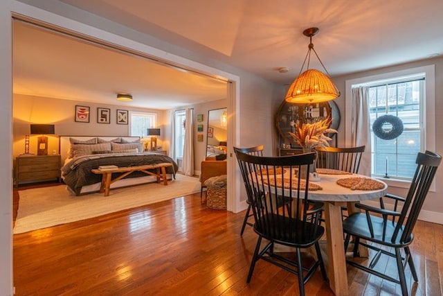 dining room featuring wood-type flooring