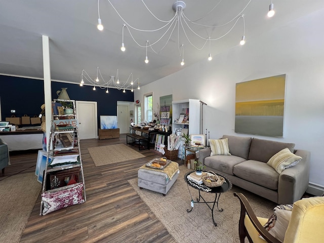 living room featuring hardwood / wood-style floors