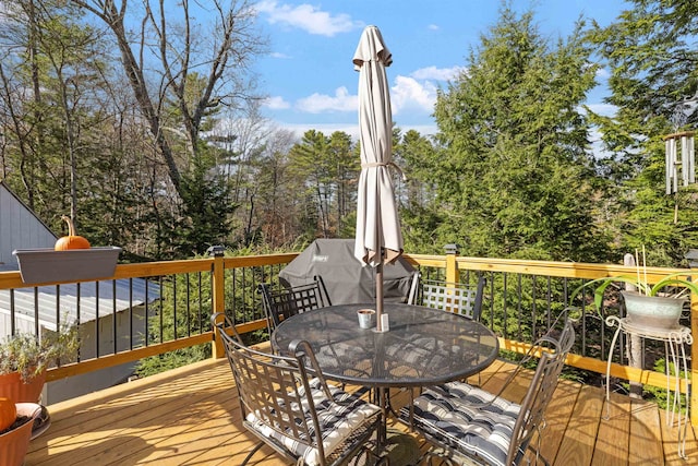 view of wooden deck