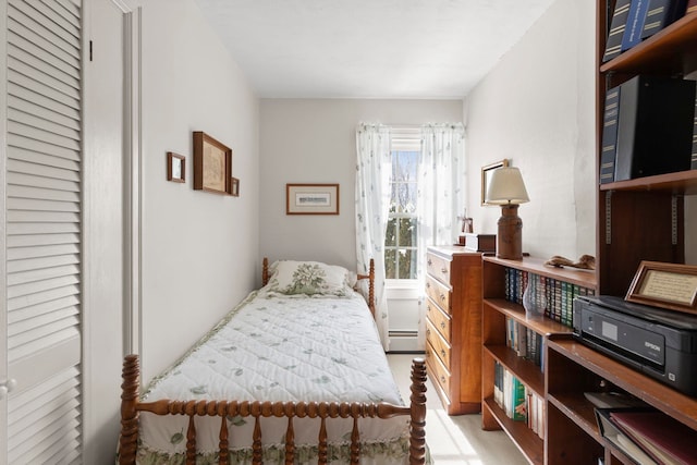 bedroom featuring baseboard heating