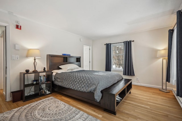 bedroom featuring light hardwood / wood-style flooring