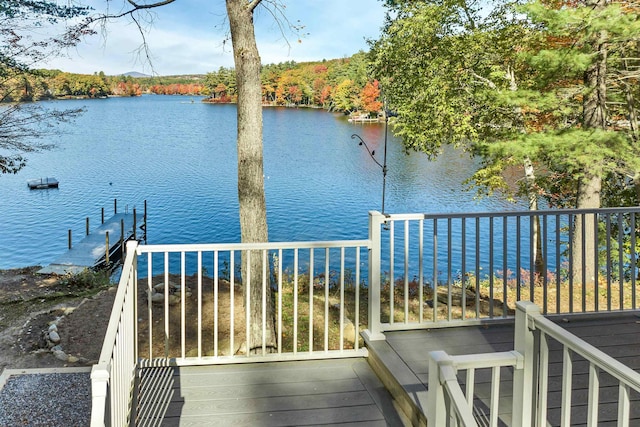 exterior space featuring a water view