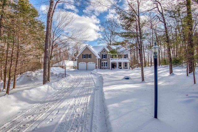 view of front of house featuring a garage