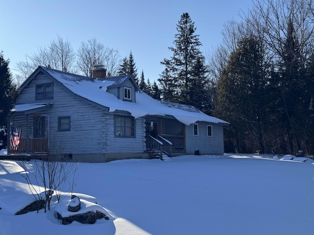 view of front of property with a porch