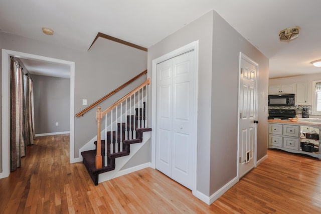 hallway featuring light hardwood / wood-style floors