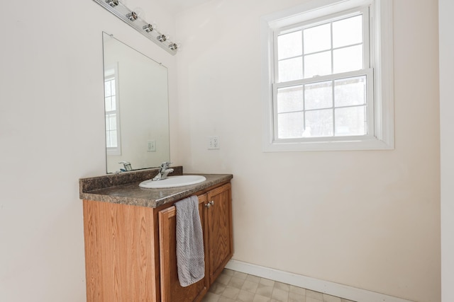 bathroom with vanity