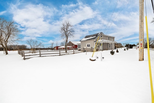 view of snowy yard