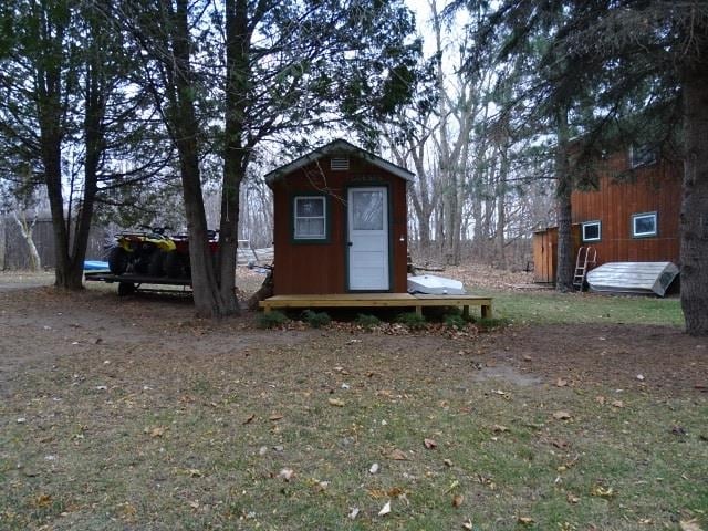 view of shed