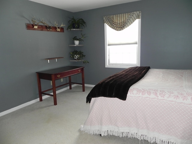 bedroom with carpet