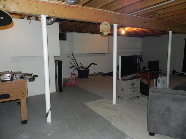 view of basement