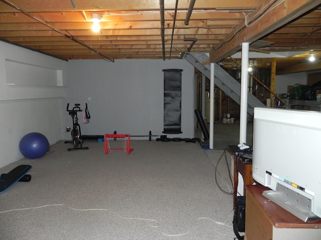 view of basement