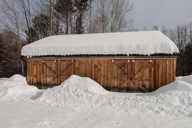 view of snowy yard