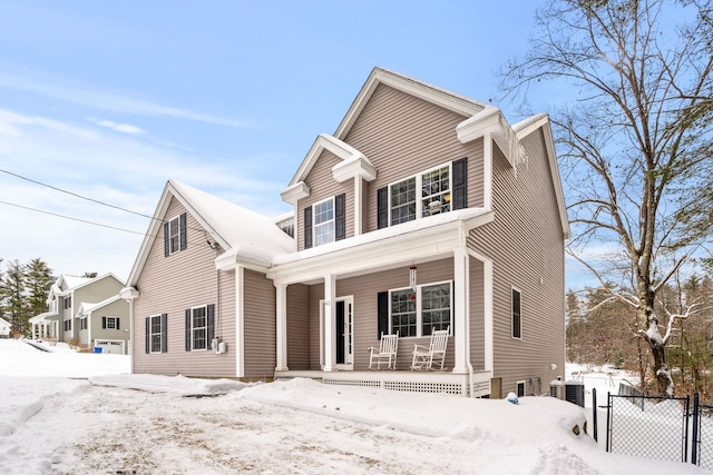 front of property featuring covered porch