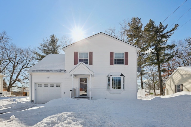 view of front property featuring a garage