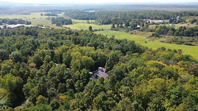 aerial view with a rural view