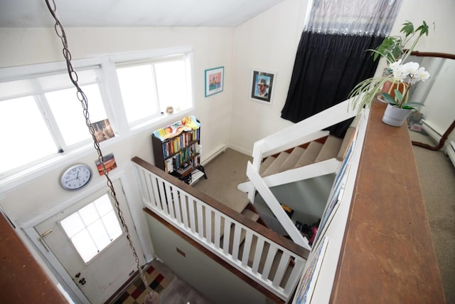 interior space with carpet flooring