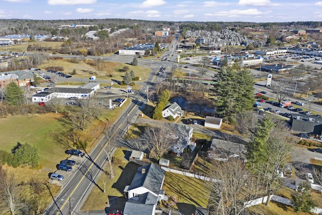 drone / aerial view with a residential view