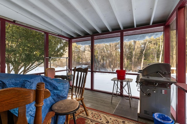 view of sunroom