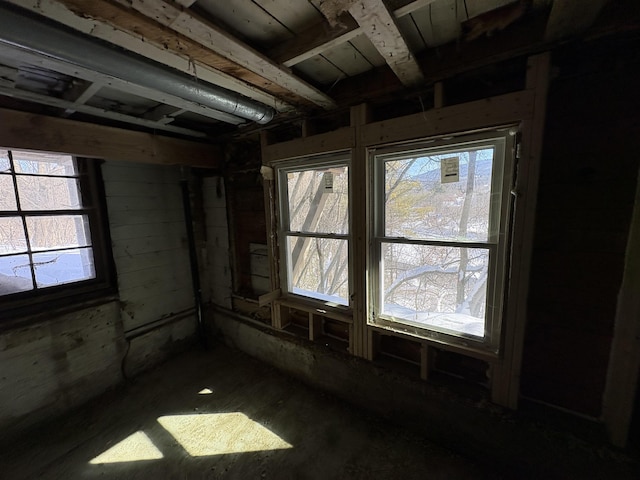 unfurnished room featuring a wealth of natural light