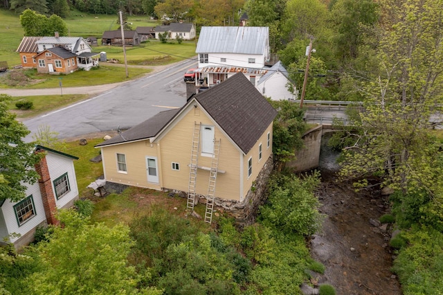 aerial view with a residential view