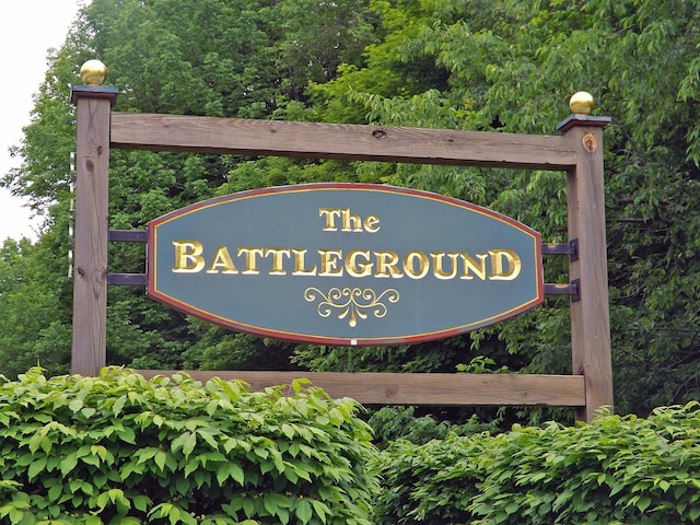 view of community sign