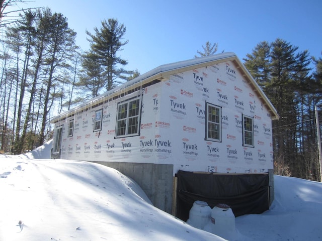 view of snowy exterior