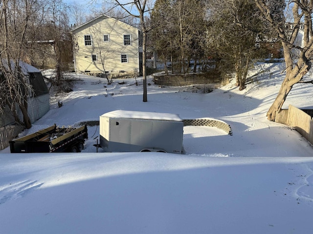 view of snowy yard