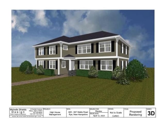 view of front of home with a front yard
