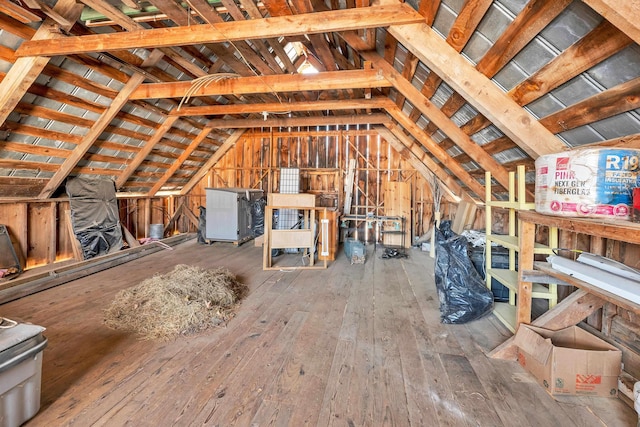 view of attic