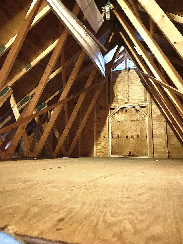 view of attic