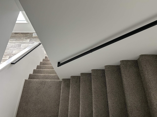 stairs with baseboards