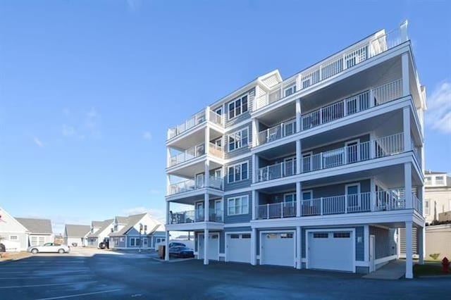 view of property with a garage