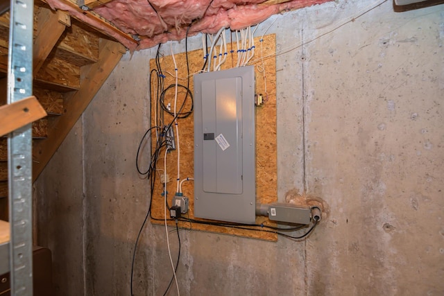 utility room featuring electric panel