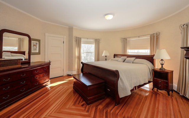 bedroom featuring ornamental molding