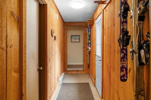 corridor with baseboards