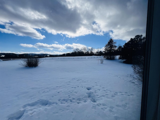 view of snowy yard